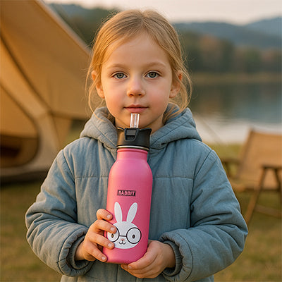 Gourde enfant fille rose