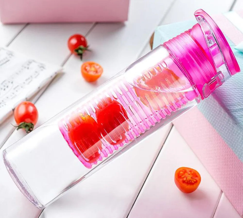 gourde infuseur rose