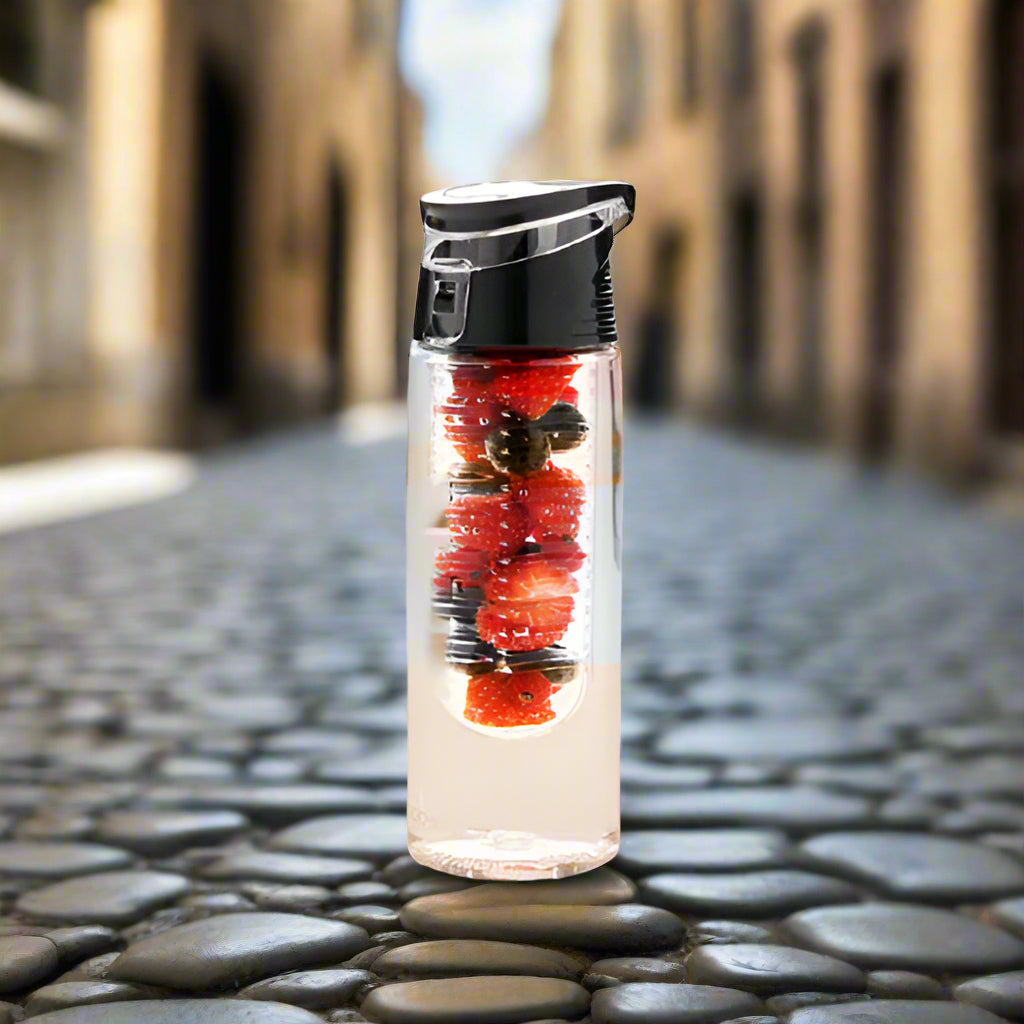 gourde plastique infuseur noir