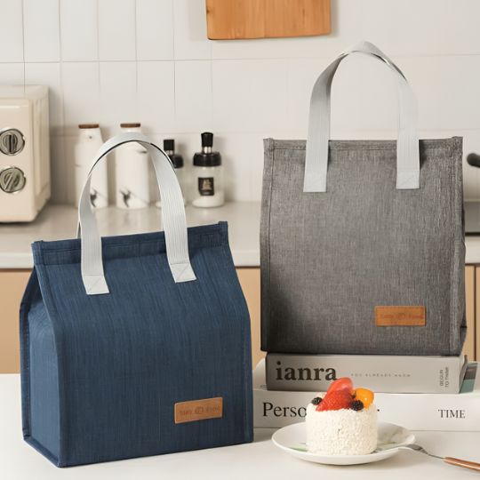 lunch bag bleu et gris