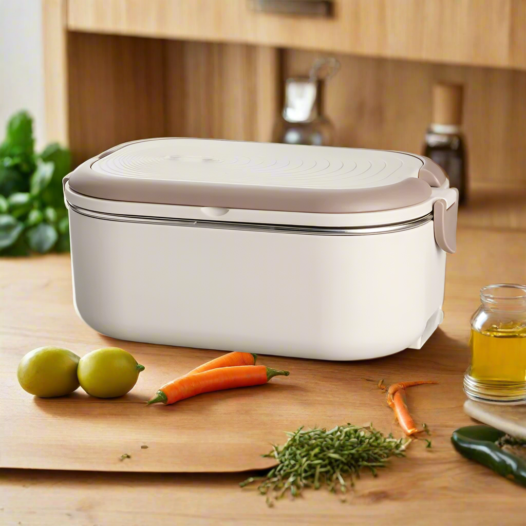 Lunch box chauffante beige