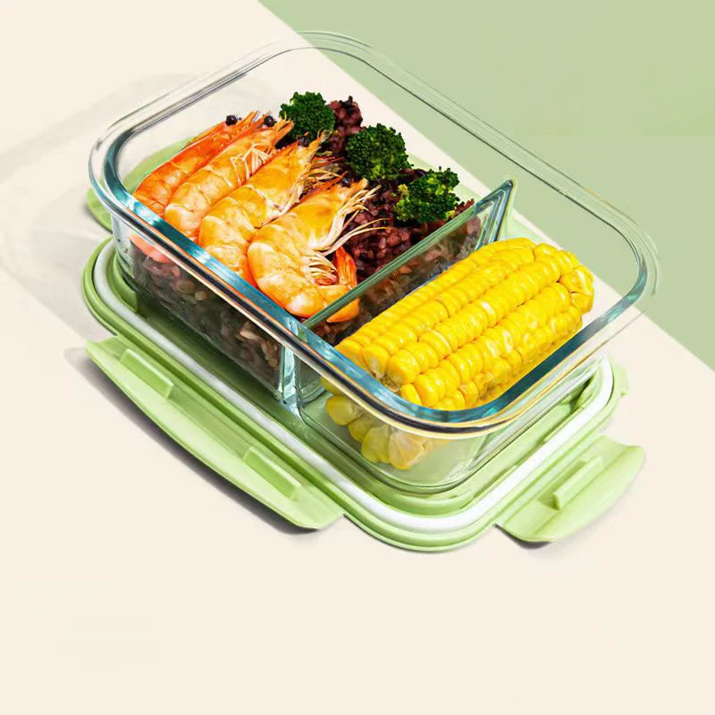 Lunch box en verre vert