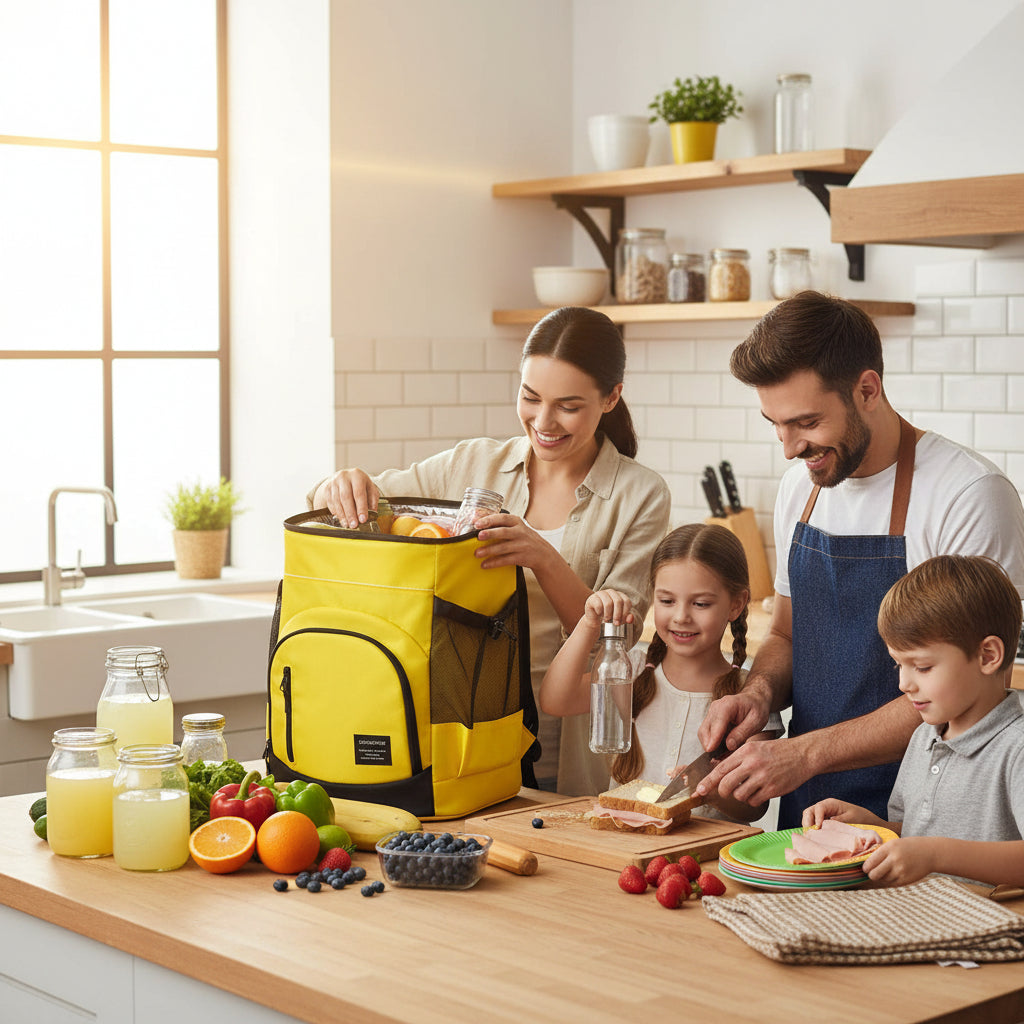 sac a dos isotherme jaune