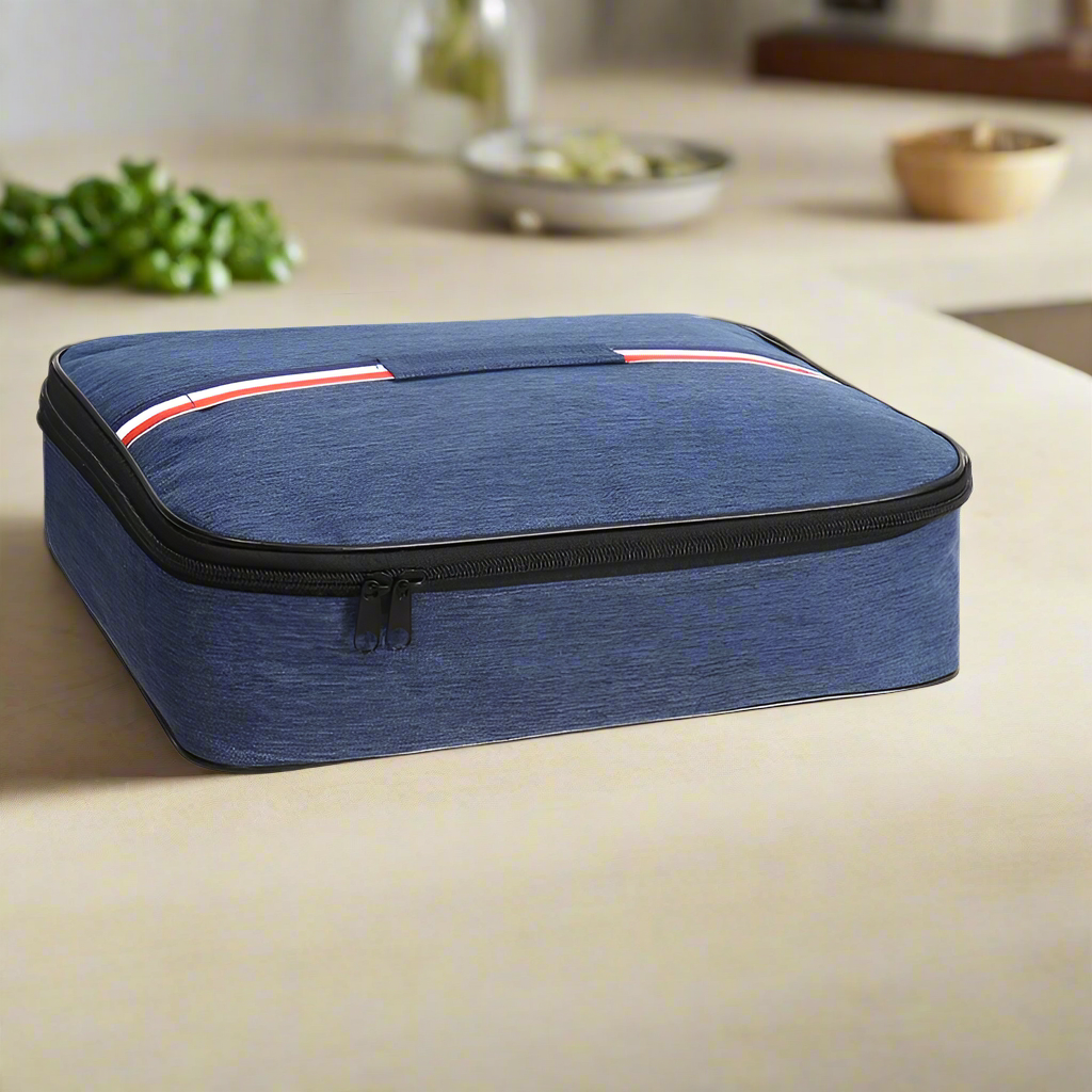 Sac a lunch isotherme bleu