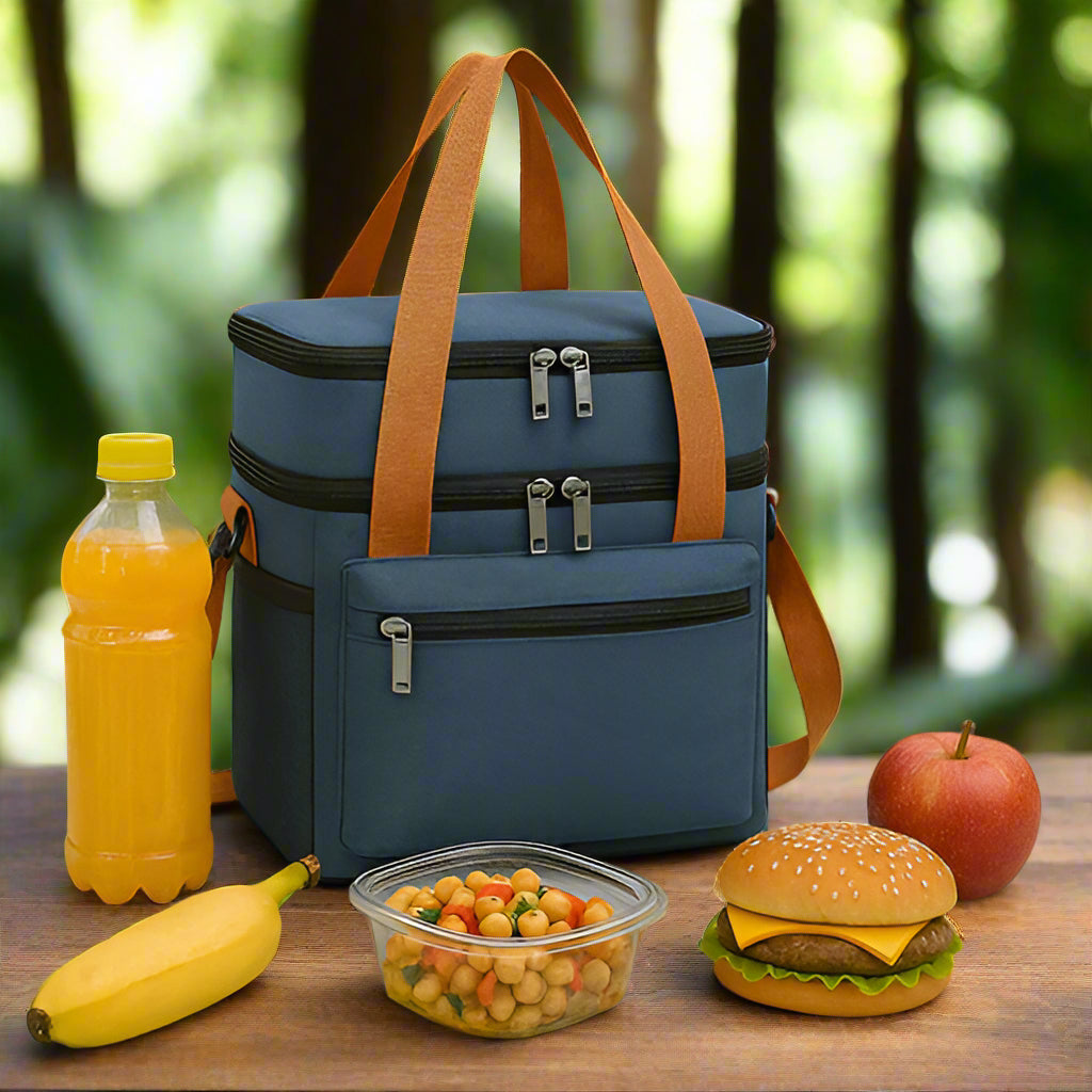 Sac à repas isotherme picnic bleu