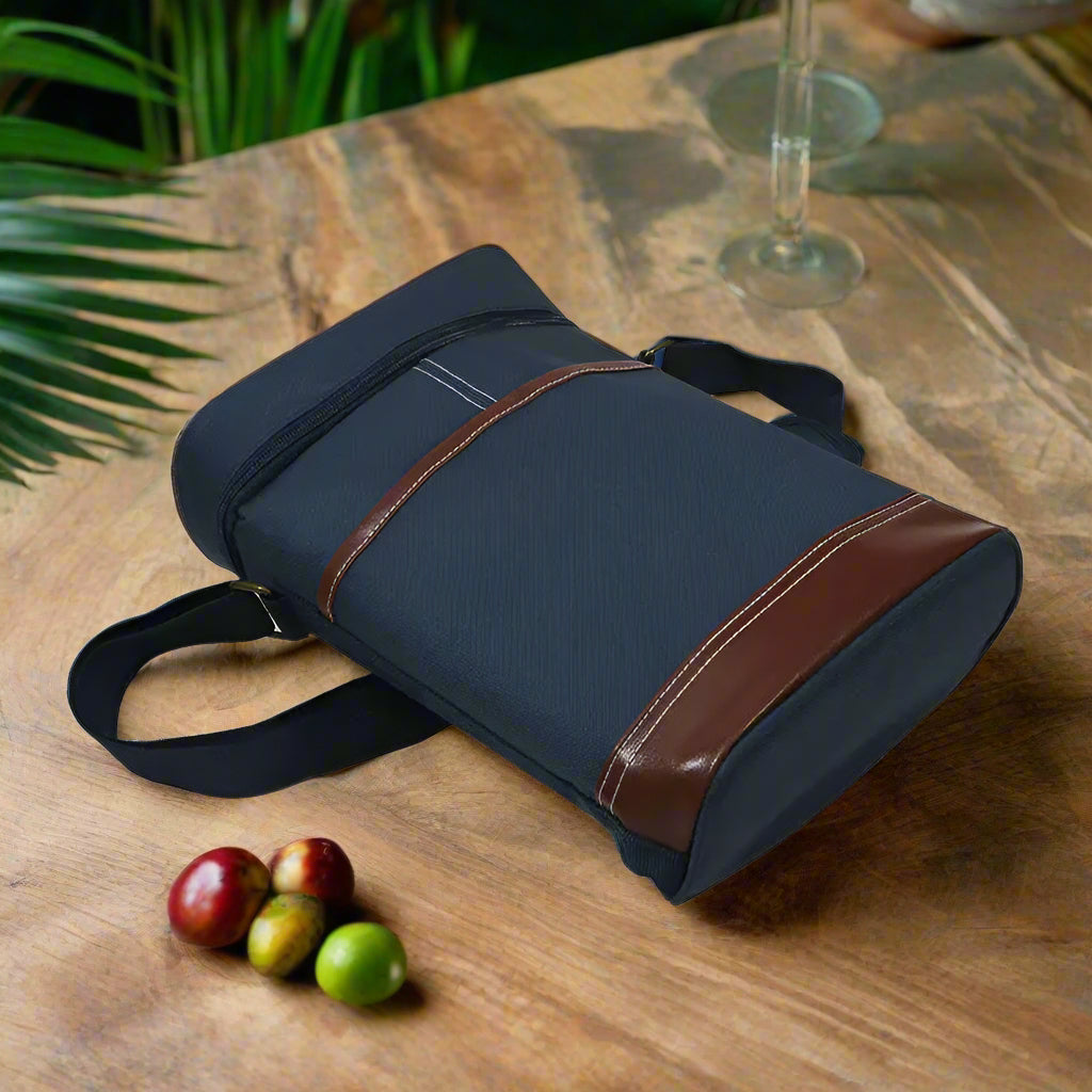 Sac isotherme bouteille bleu