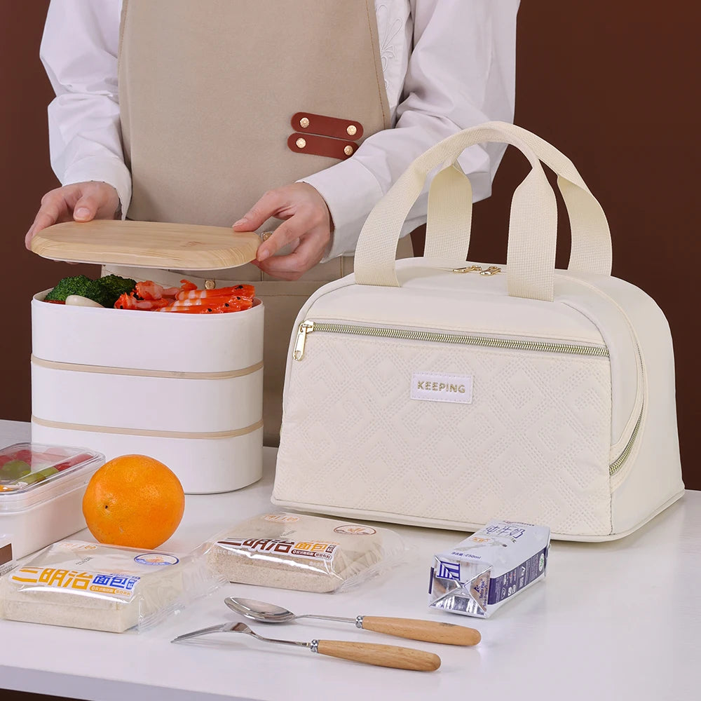 Sac isotherme lunch box beige femme