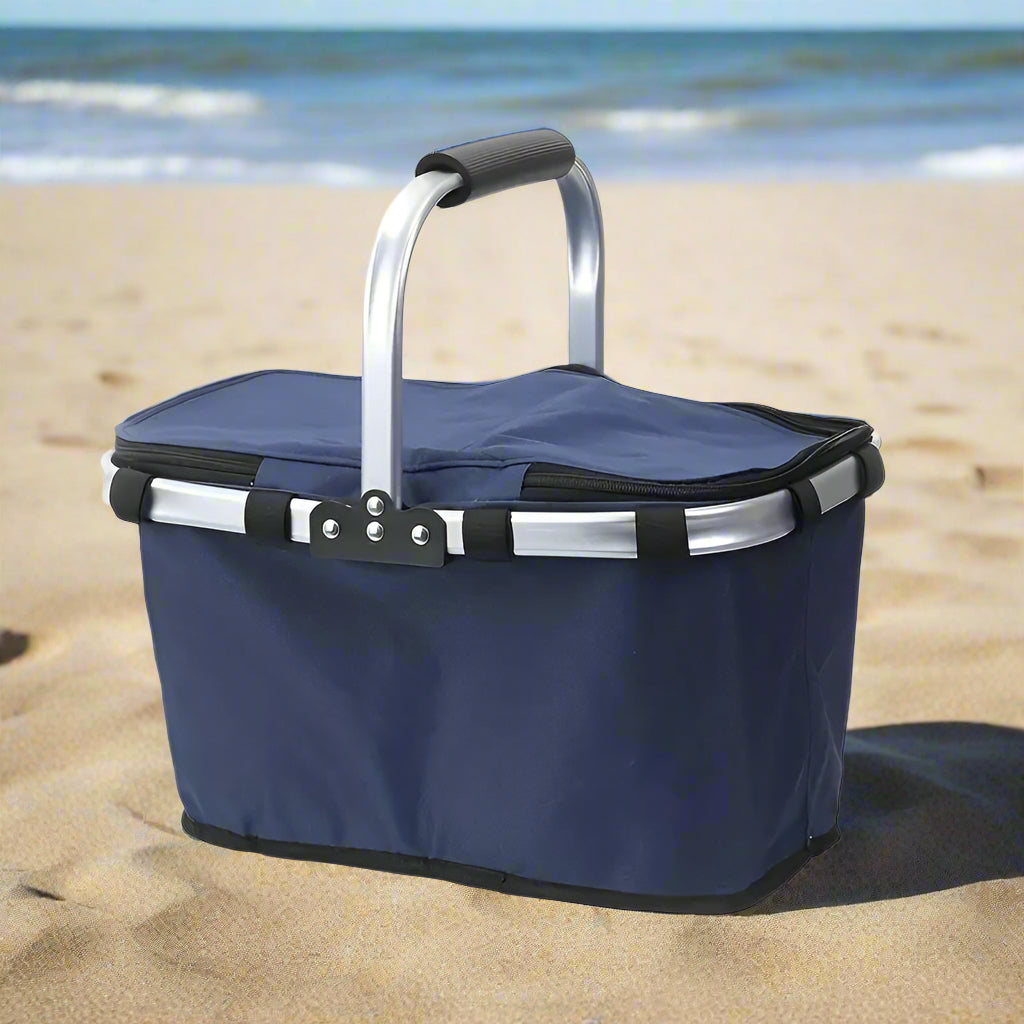 sac isotherme panier pique-nique bleu