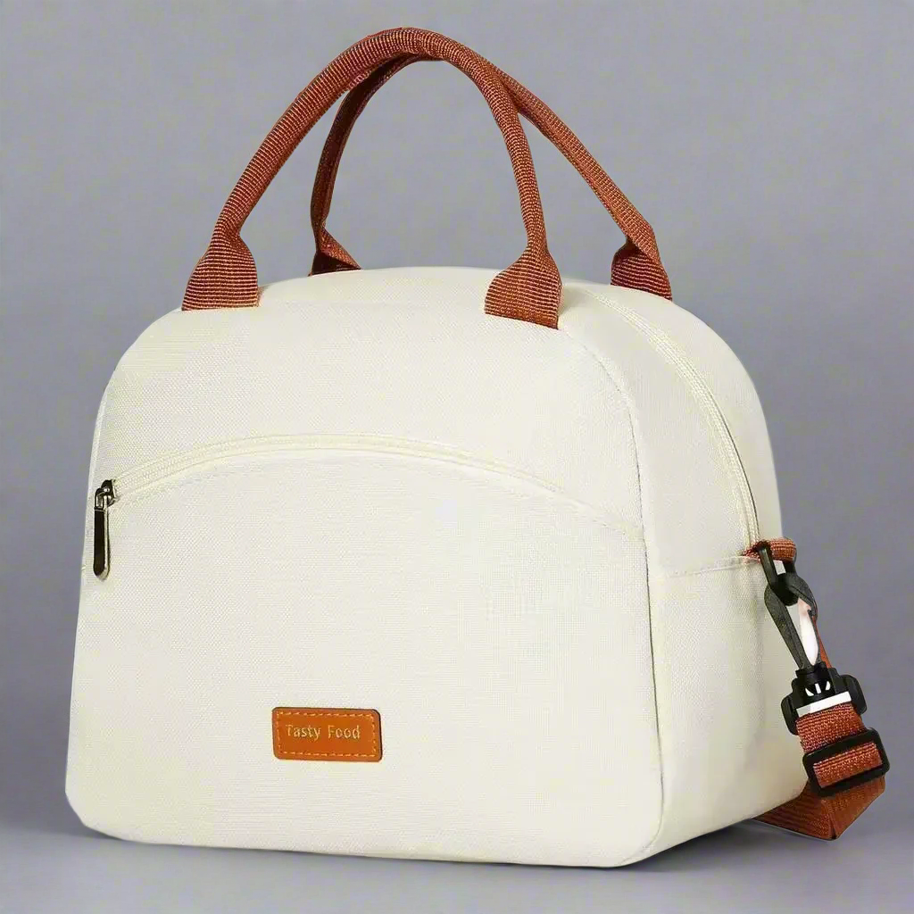 Sac isotherme repas femme beige