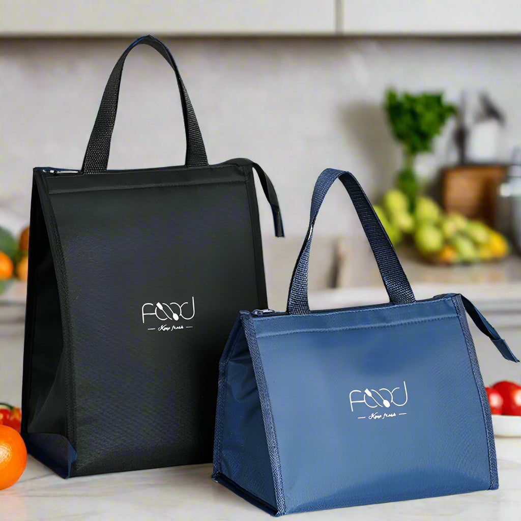 sac isotherme repas noir et bleu