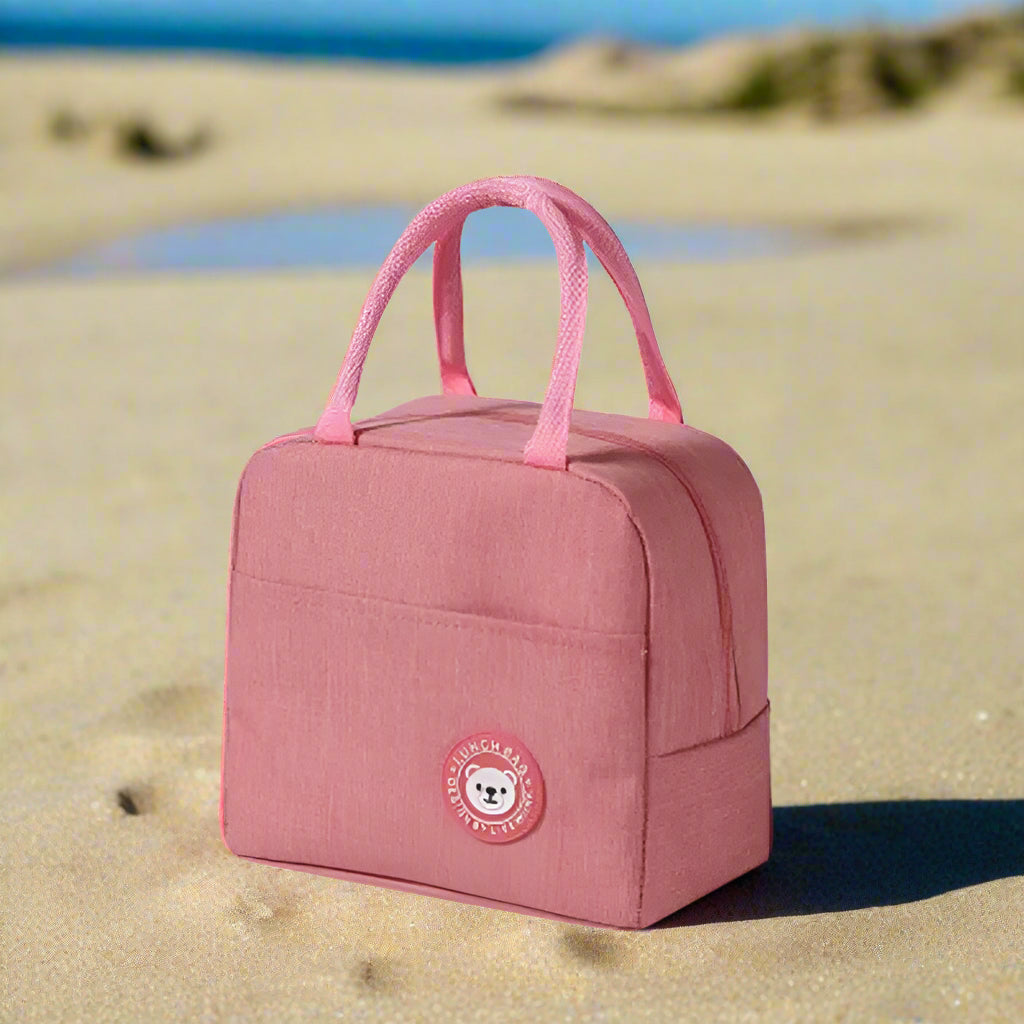 sac isotherme repas rose