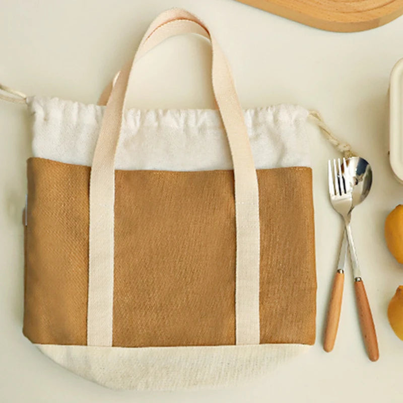 Sac repas en toile rond
