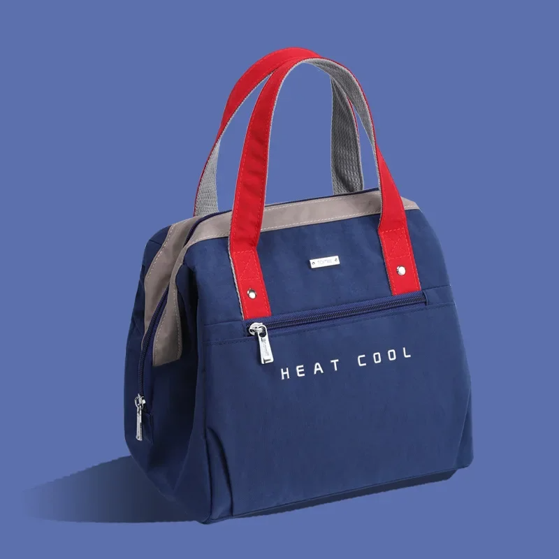 sac repas isotherme femme bleu rouge