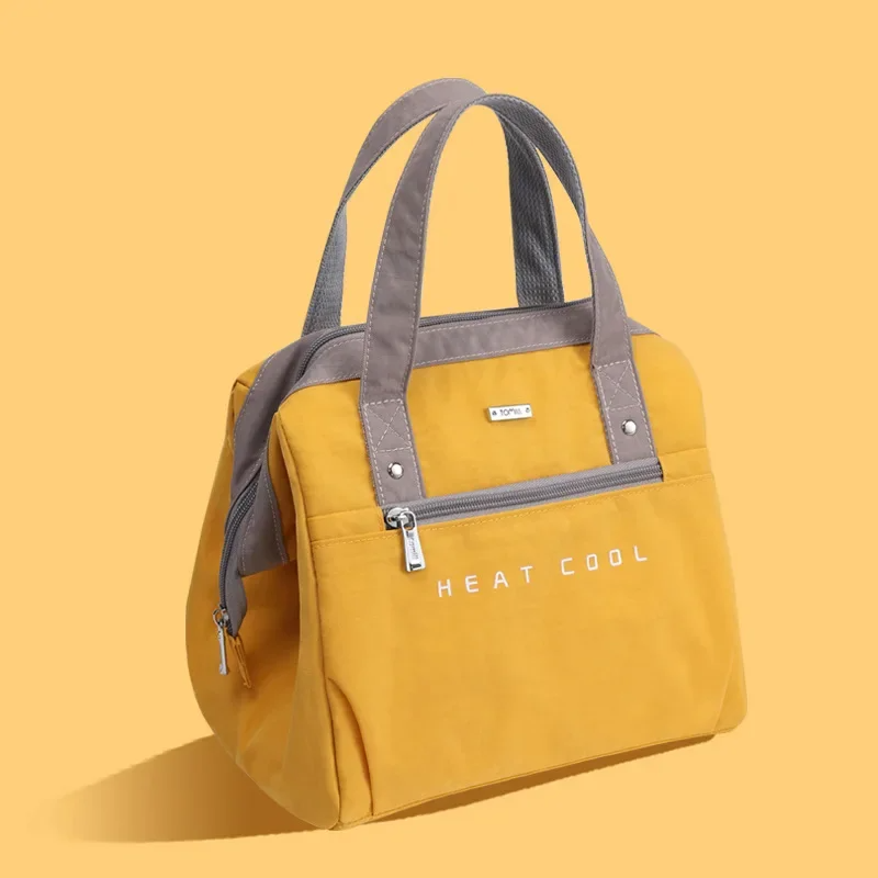 Sac repas isotherme femme jaune gris