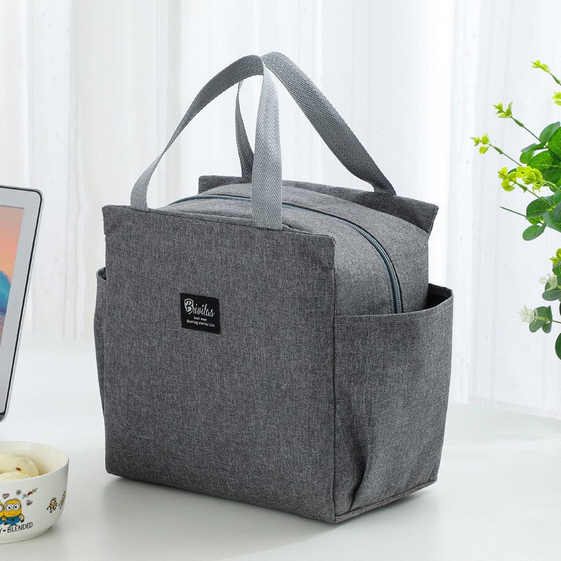 Sac repas isotherme gris