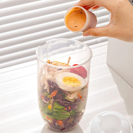 Shaker à salade avec pot vinaigrette