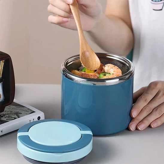 thermos alimentaire bleu