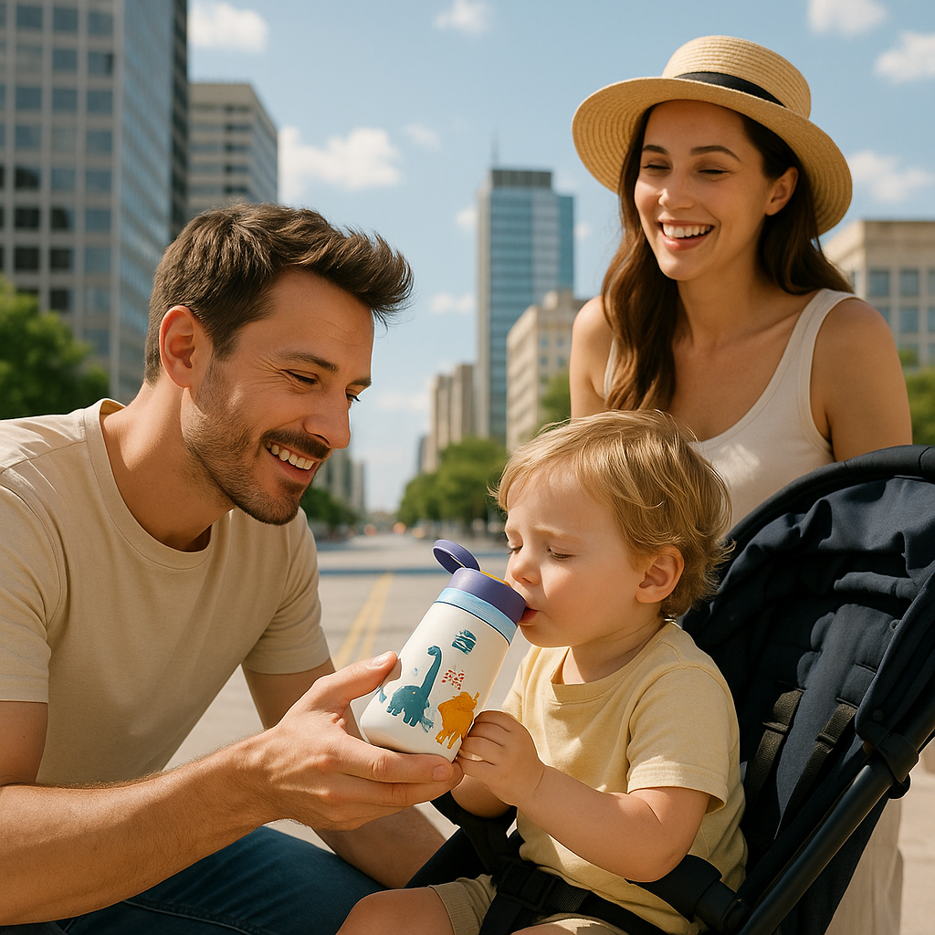 Gourde isotherme enfant pour boire quand il fait chaud
