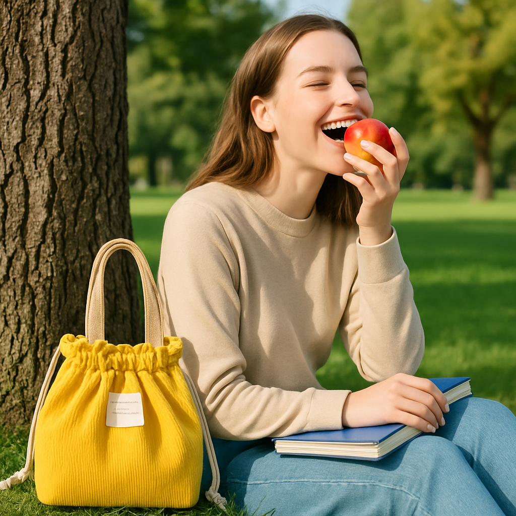 Sac à lunch velour femme