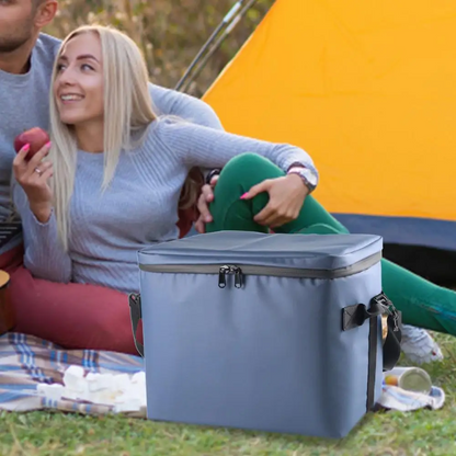 Glacière souple camping bleu