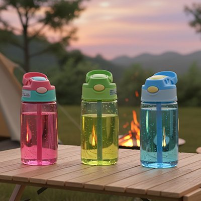 Gourde enfant  avec paille