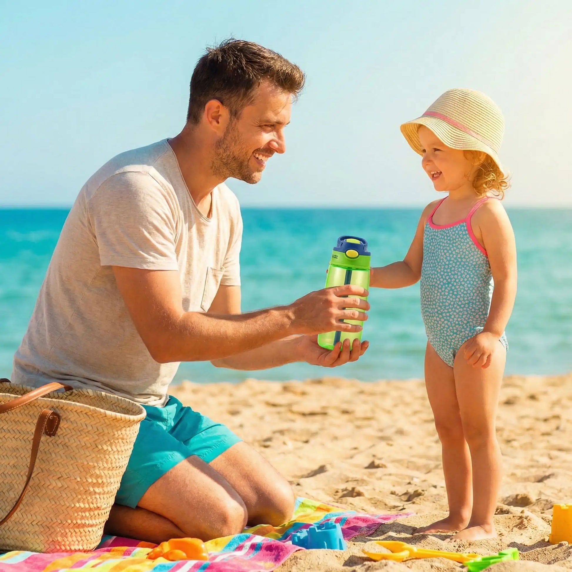 gourde enfant plage