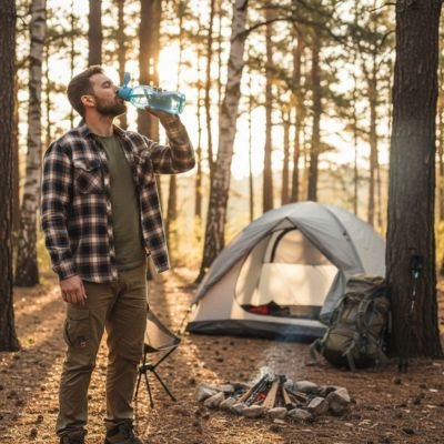 Gourde plastique pour camping
