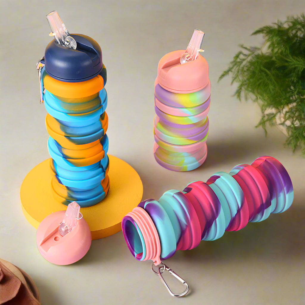 Gourde pliable facile a nettoyer