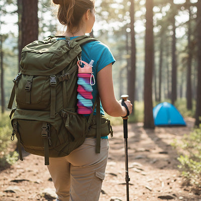 Gourde pliable pour randonné en foret
