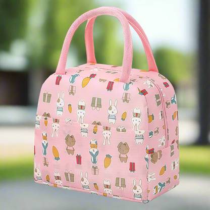 Lunch bag isotherme femme lapin rose