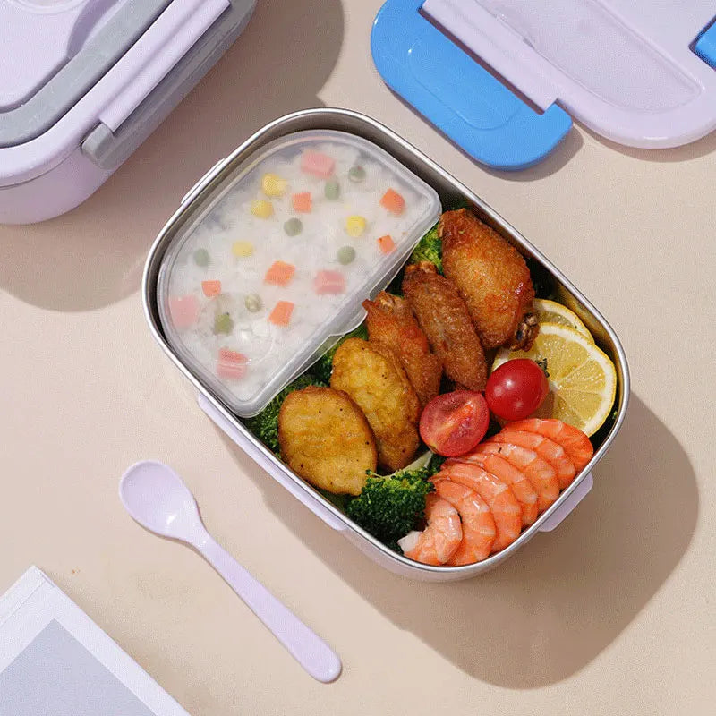 Lunch box chauffante a cuve inox