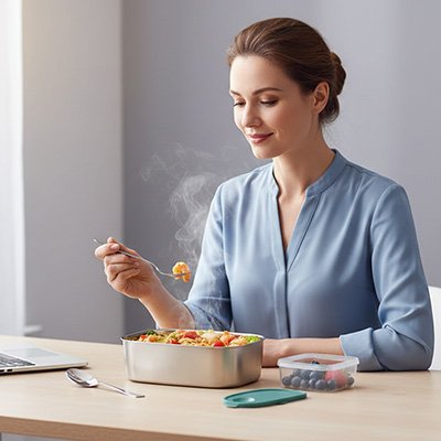 Lunch box chauffante pour repas chaud au travail