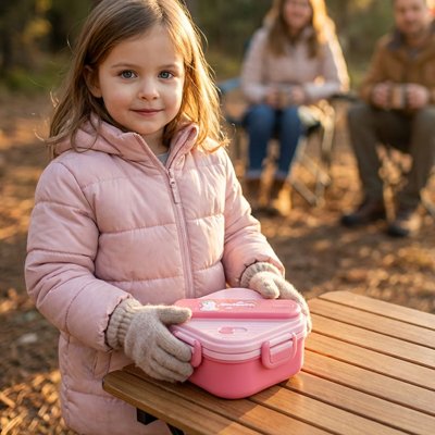 Lunch box fille rose