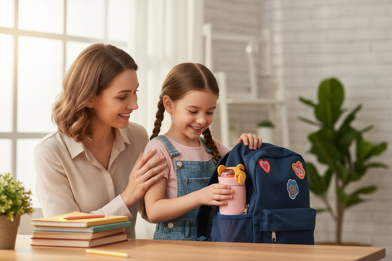 petite gourde isotherme enfants rose