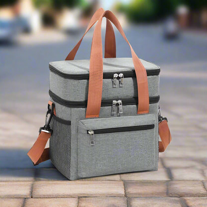 Sac à repas isotherme picnic gris
