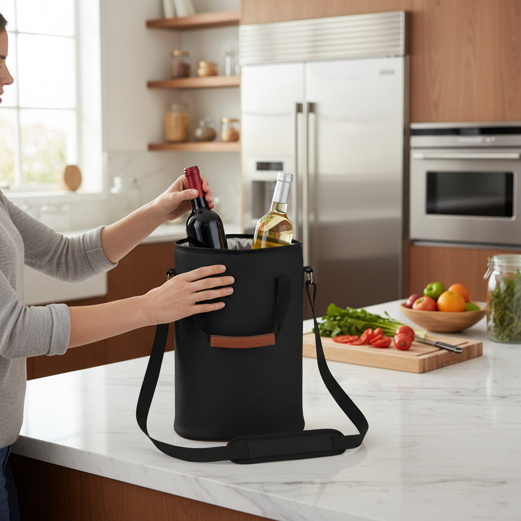 Sac isotherme bouteille isolé