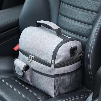 Sac isotherme déjeuner gris