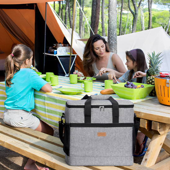sac pique nique isotherme camping gris